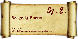 Szegedy Emese névjegykártya