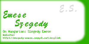 emese szegedy business card